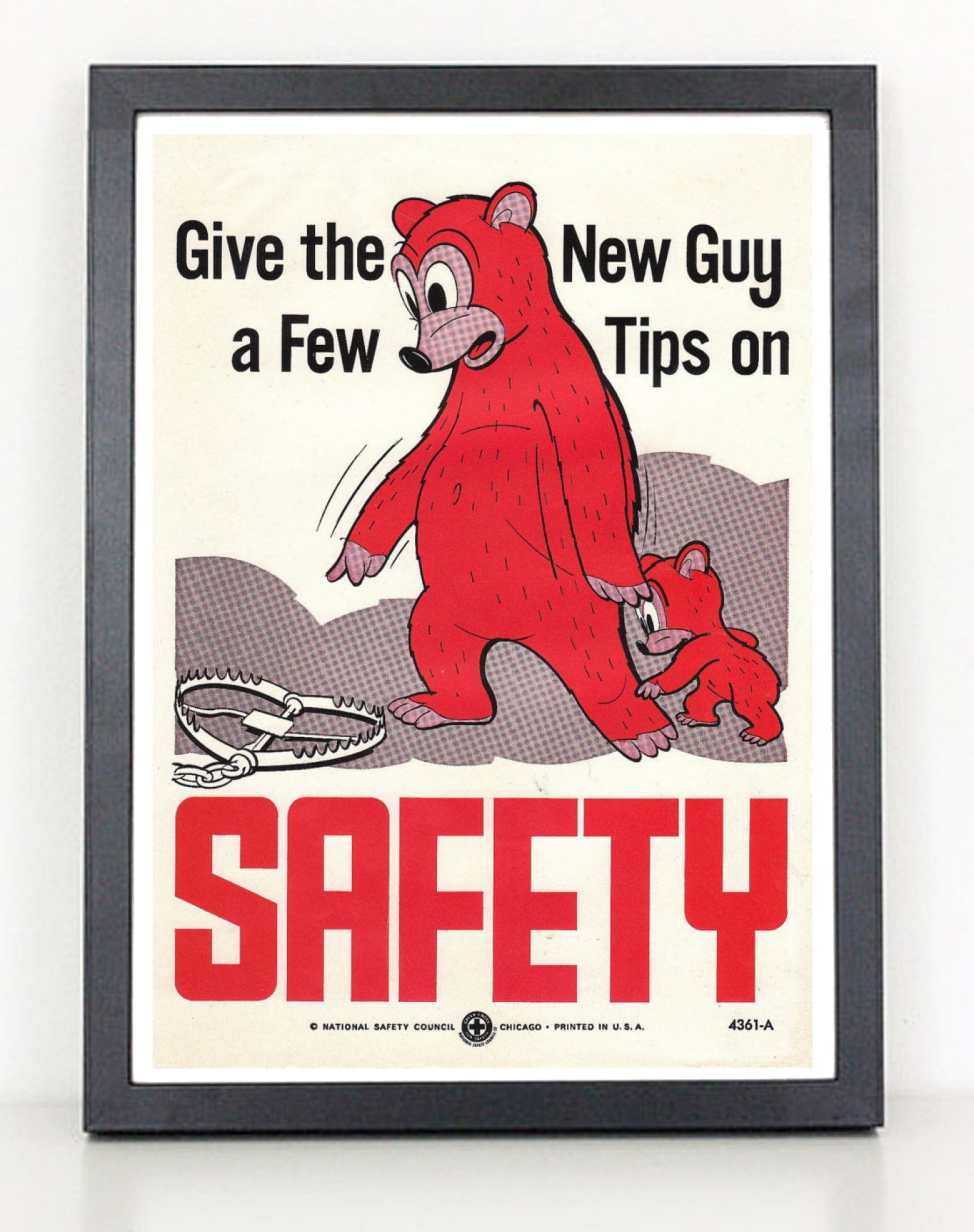 Safety Bears Poster Etsy