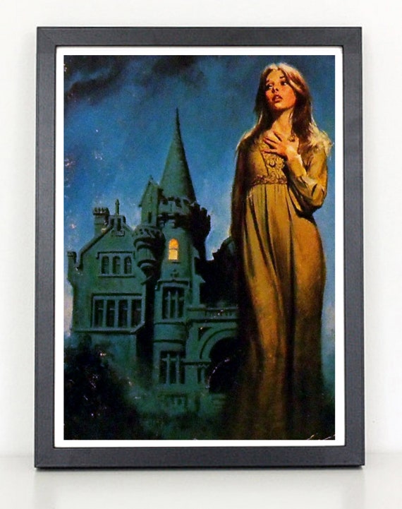Gothic Romance Novel Cover Poster Etsy