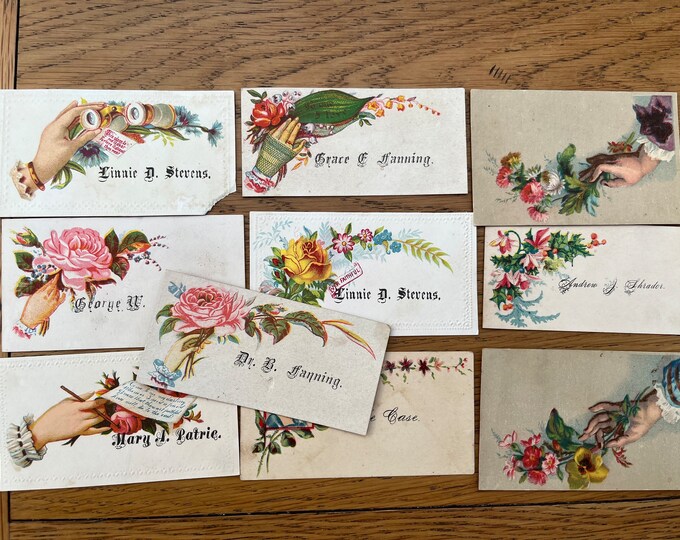 Victorian Calling Cards Edwardian Calling Cards Antique Etsy