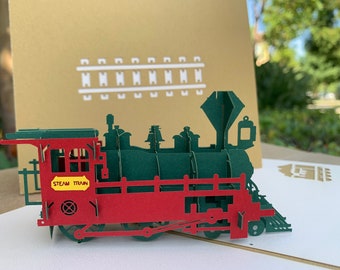Steam Train Boys Birthday Pop Up Card