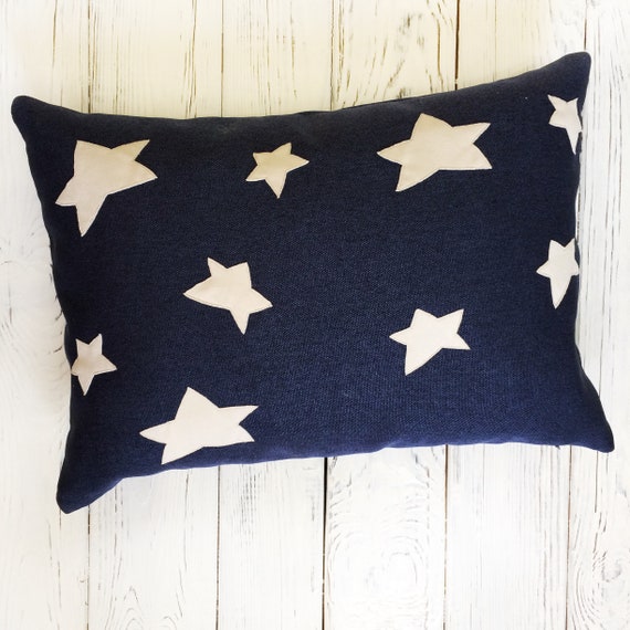 navy star pillow