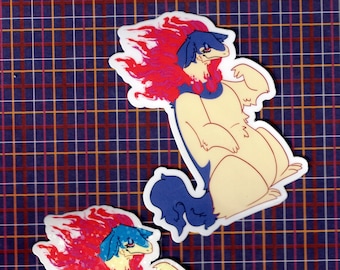 Hisuian Typholosion Vinyl Sticker + Holographic Shiny Alt
