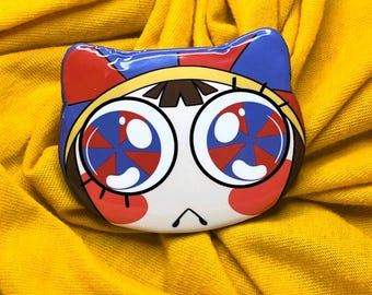 TADC Pomni Cat Head Shaped 2.25'' Button