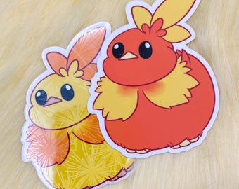 Torchic Vinyl Sticker + Holographic Shiny Alt