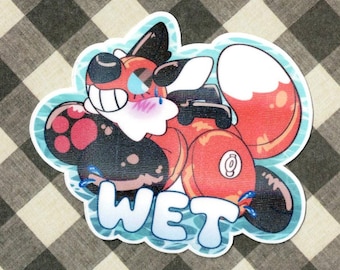 Pooltoy Fox Furry Vinyl Sticker