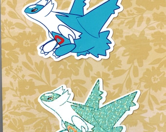 Pegatina de vinilo Latios + Alt holográfico brillante