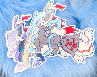 Kyurem White Vinyl Sticker + Holographic Shiny Alt