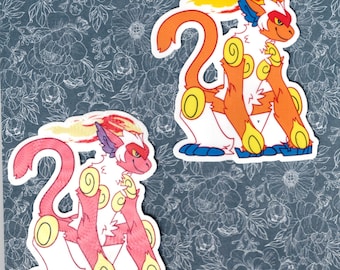 Pegatina de vinilo Infernape + Alt holográfico brillante