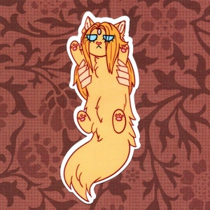 Zenos yae Galvus Longcat Vinyl Sticker