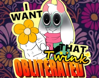 Ralsei Flowery Hater Deltarune Meme Vinyl Sticker