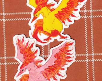 Adesivo de vinil Moltres + Alt brilhante holográfico
