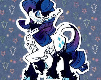 Rarity MLP Redesign Vinyl Sticker