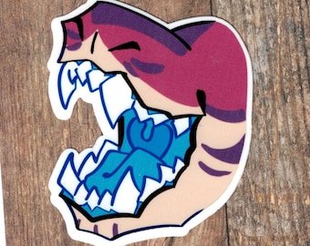 3D Furry Drachenschlund Vinyl Sticker