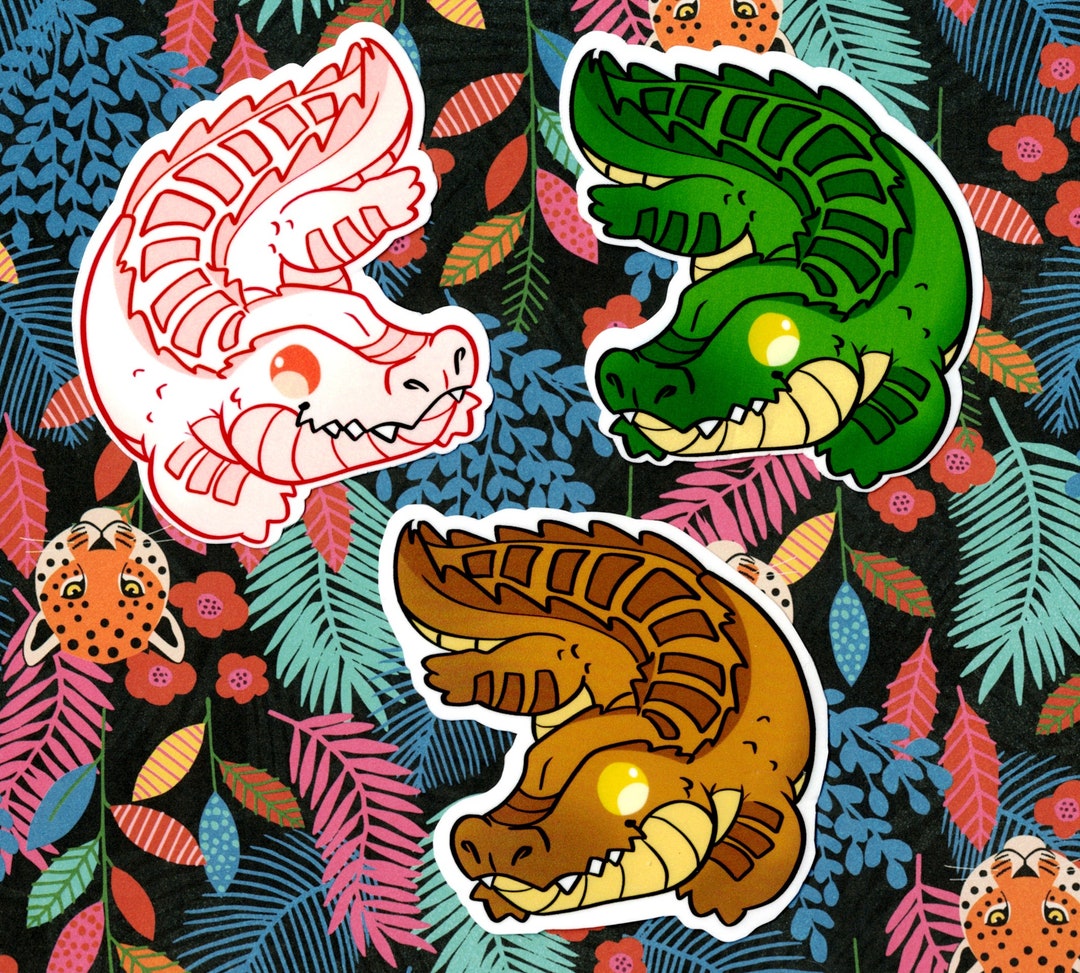 Chubby Gator Vinyl Stickers - Etsy