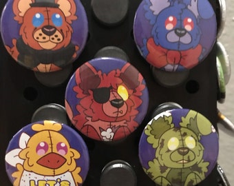 Five Nights at Freddy's FNAF 1.50'' Pinback Buttons