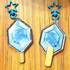 Snowgrave Berdly Popsicle Charm Keychain