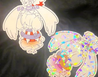 Reshiram Vinyl Sticker + Holographic Shiny Alt