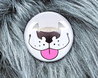 Grey Fox Blep Furry 1.5'' Pin Buttons