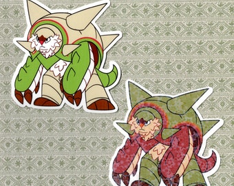 Chesnaught Vinyl Sticker + Holographic Shiny Alt