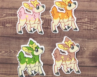 Deerling Pokemon Vinyl Stickers + Holographic Shiny Alt