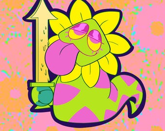 Butter Floradinn Deltarune Meme Vinyl Sticker
