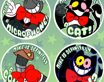 Fake Mikes Deltarune 2.5' Pinback Buttons