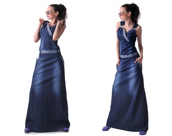 formal denim dress