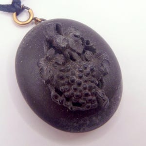 Antique Victorian Vulcanite Mourning Locket