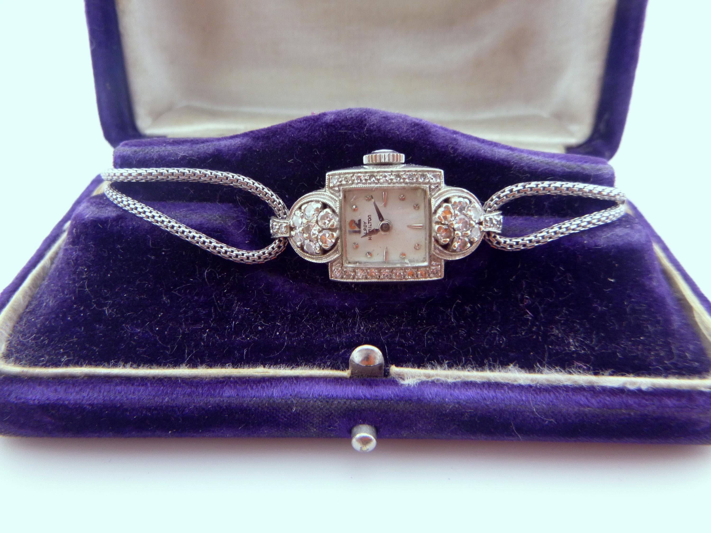 14k Hamilton Diamond Vintage Watch - Etsy