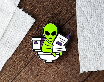 Poopin Alien - Enamel Pin