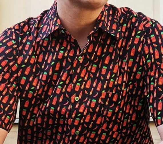 Hot Sauce - Button up Shirt - Etsy