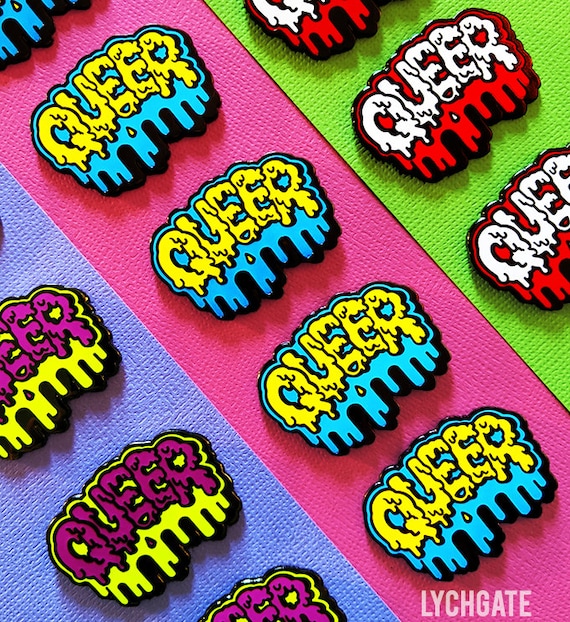 BACKORDERED LGBTQ+ Support queer business Enamel Pin 1.25 inch enamel pin