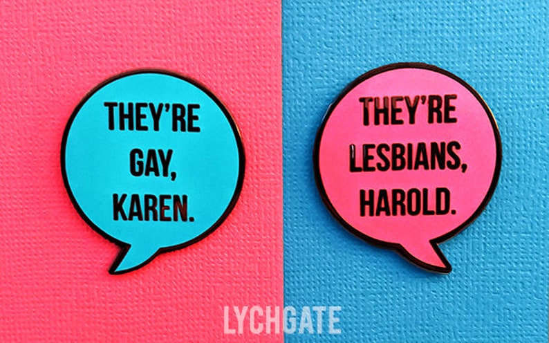 Enamel Pin Lesbians and Gays