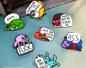 Shitty Kitties - Foul Meowthed - Enamel Pin