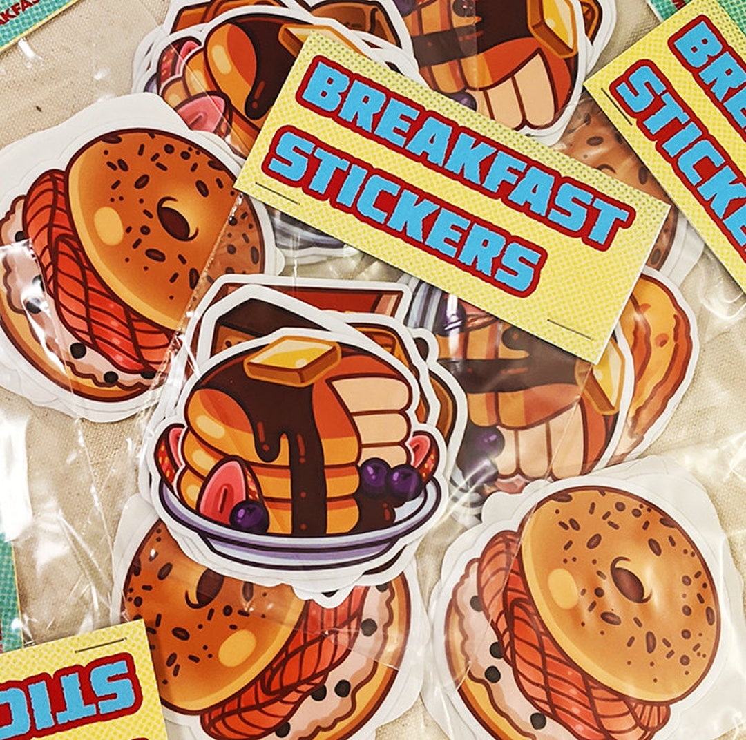 Desayunos y Meriendas - Pegatinas de Alimentos - Etsy México, image size:1080x1071