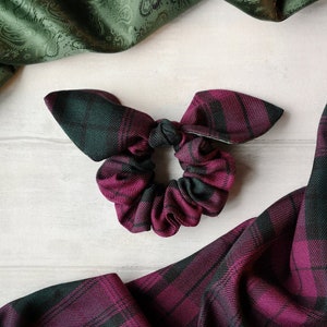 Tartan Scrunchie With Bow