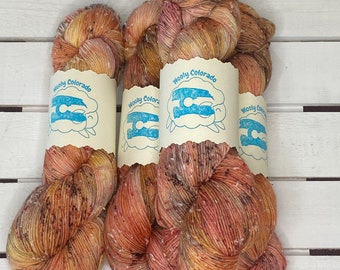 Hand dyed yarn, fingering weight, autumn yarn, fall colors yarn, merino wool yarn, fingering weight yarn, for Mom, for Grandma, crochet yarn