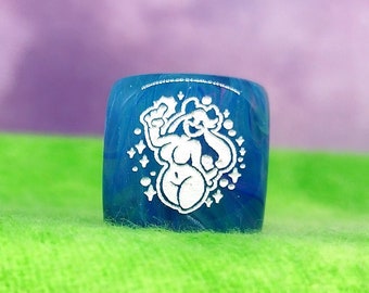 CHIA TEA the Mischievous Jackalope - PinupD6: Single Die for Board and Roleplaying Games