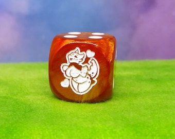GINGER the Eager Kobold - PinupD6: Single Die for Board and Roleplaying Games