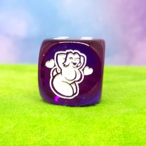 WAWA the The Plus-Sized Hippo - PinupD6: Single Die for Board and Roleplaying Games
