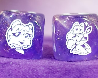 SPACE FOX - Pair O'D6: A Pair of Dice for Board and Roleplaying Games - Variant Color