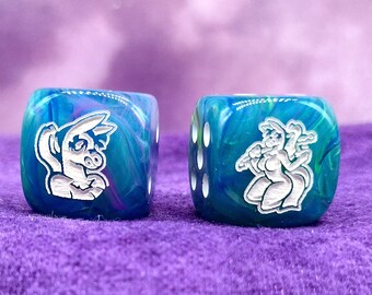 SUGARSNACK the Pinata Horse - Pair O'D6: A Pair of Dice for Board and Roleplaying Games