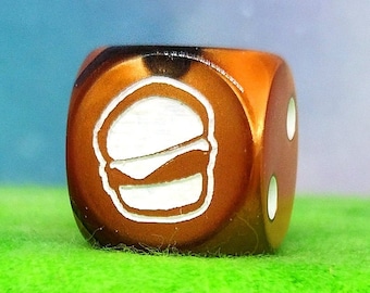 Burger - FoodD6: Single Die for Board and Roleplaying Games