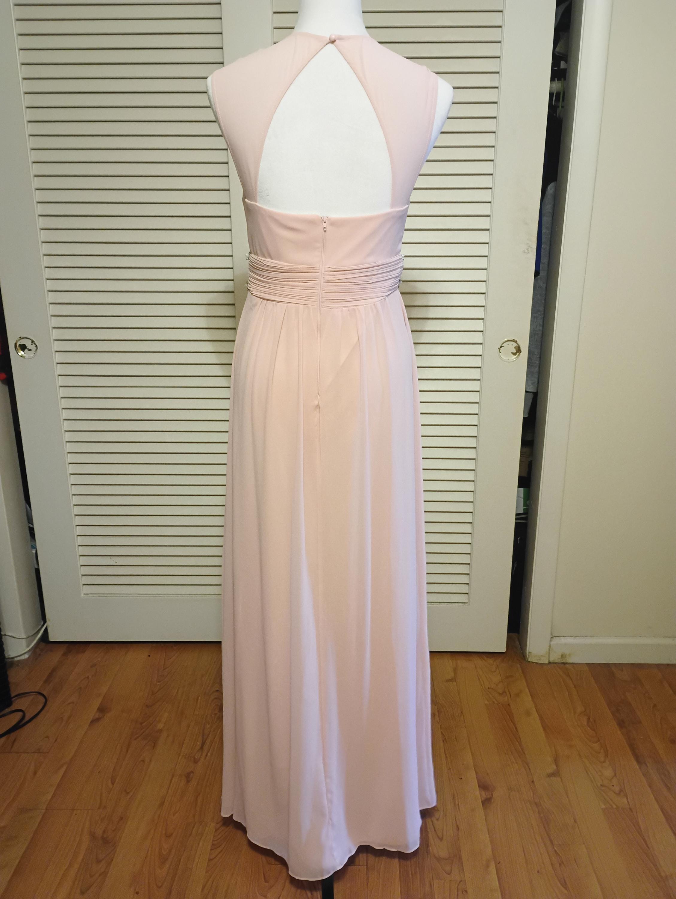 ever pretty pink dress Ever Pretty Dress/ Double V-Neck Floor Length Pink Dress with Short Sleev