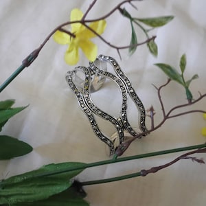 Paparazzi Vintage Hermatite Rhinestone Cuff Bracelet Size 8