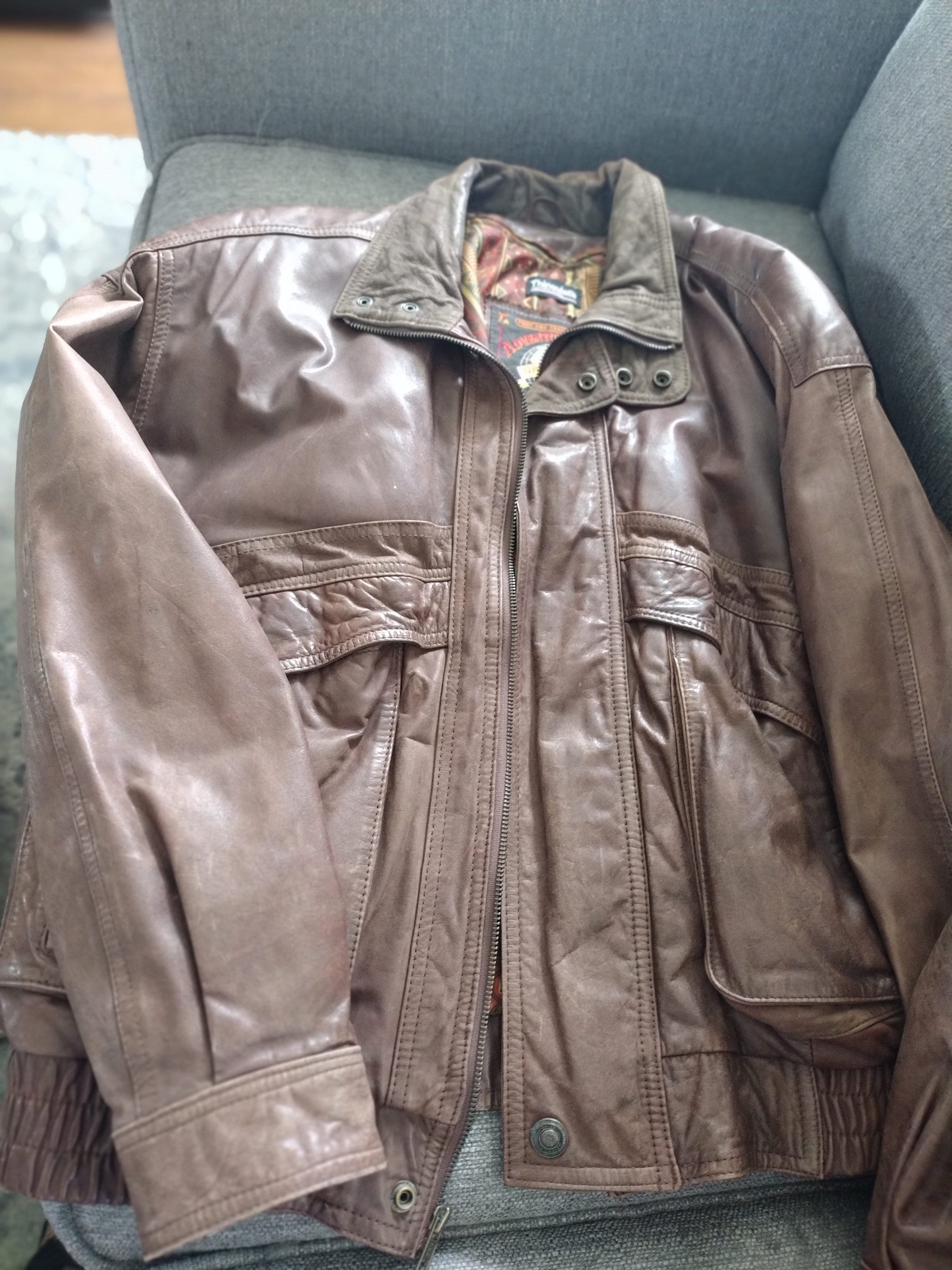 Wilson Leather Adventure Bound Thinsulate Thermal Brown Leather Jacket Size L Etsy