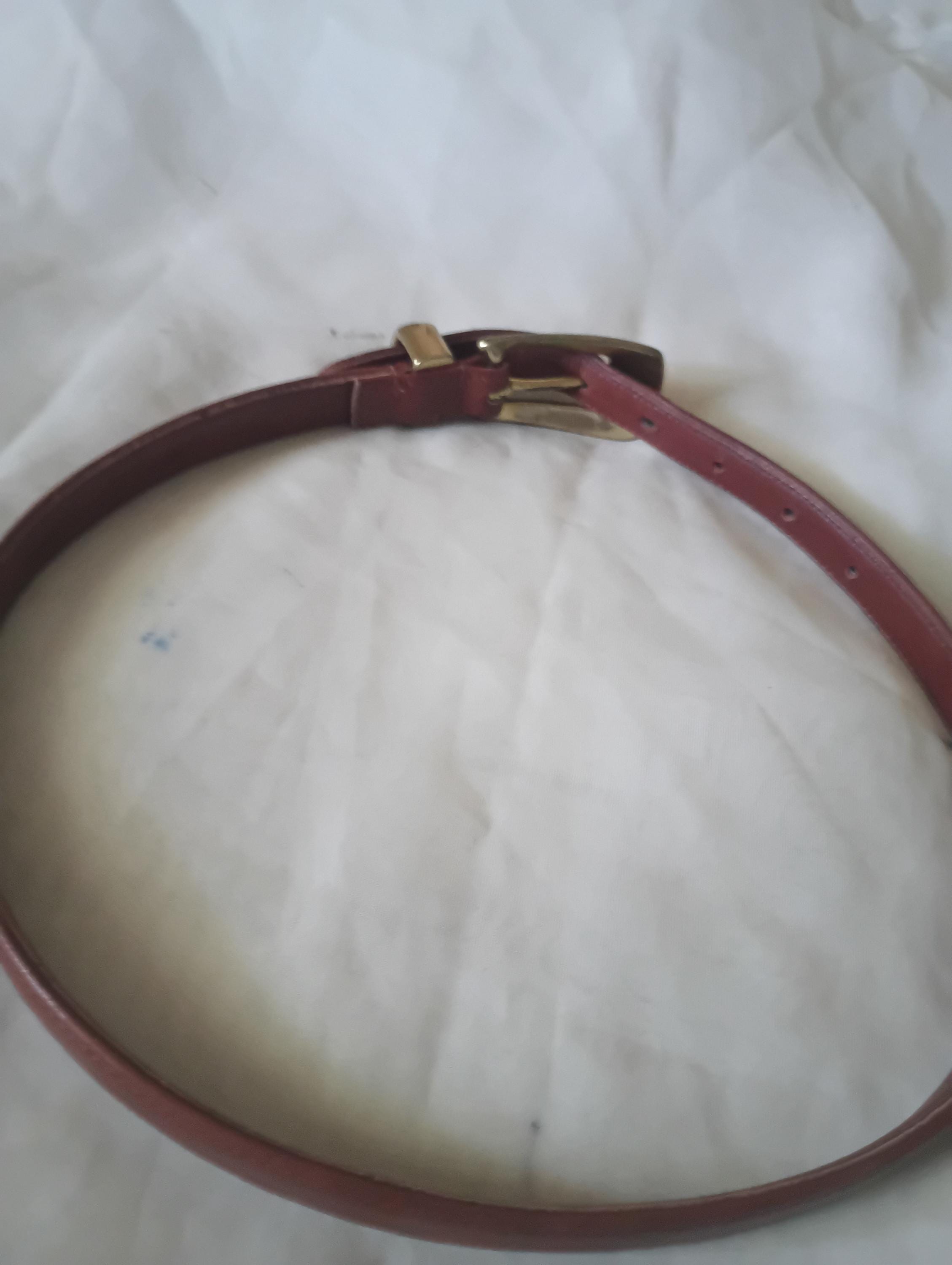 Coach Vintage British Tan Cowhide Leather Slim Belt #3909 