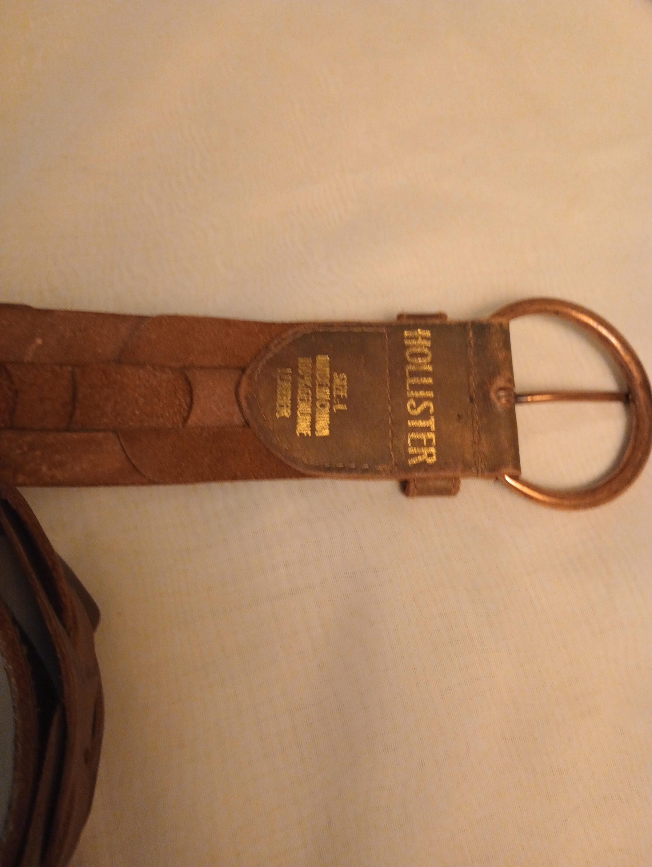 Vintage Hollister Dark Brown Leather Belt VINTAGE HOLLISTER LEATHER Belt,vintage Brown Leather Belt  main image 2