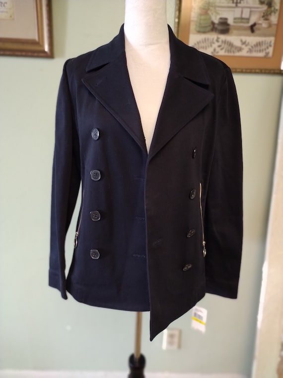 Michael kors wool blend on sale double breasted peacoat