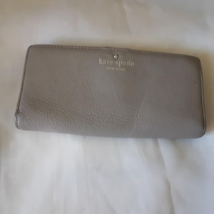 Kate Spade NY Beige Pebble Leather Wallet